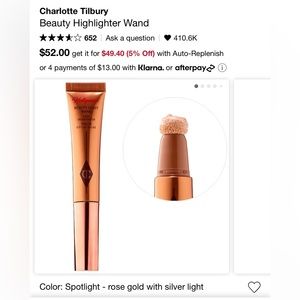 Charlotte Tilbury Highligher Wand.